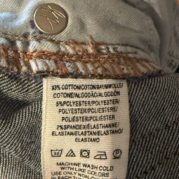 Free People Jeans Skinny Curvy High Rise Dark Blue Wash Size 30 27x27 - Picture 7 of 9